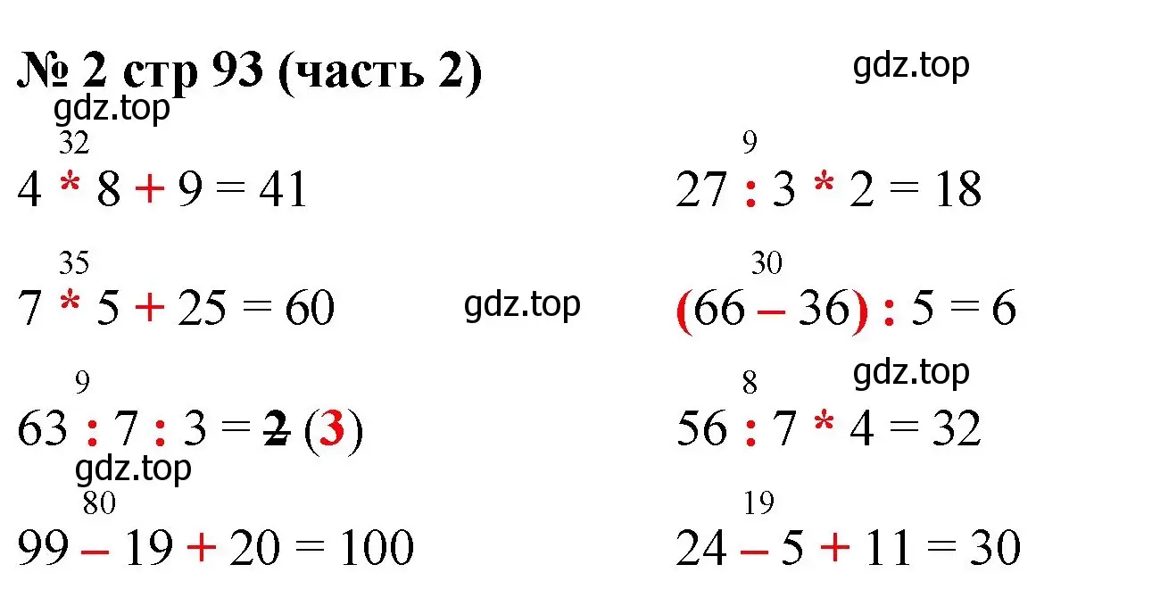 Решение номер 2 (страница 93) гдз по математике 2 класс Моро, Бантова, учебник 2 часть