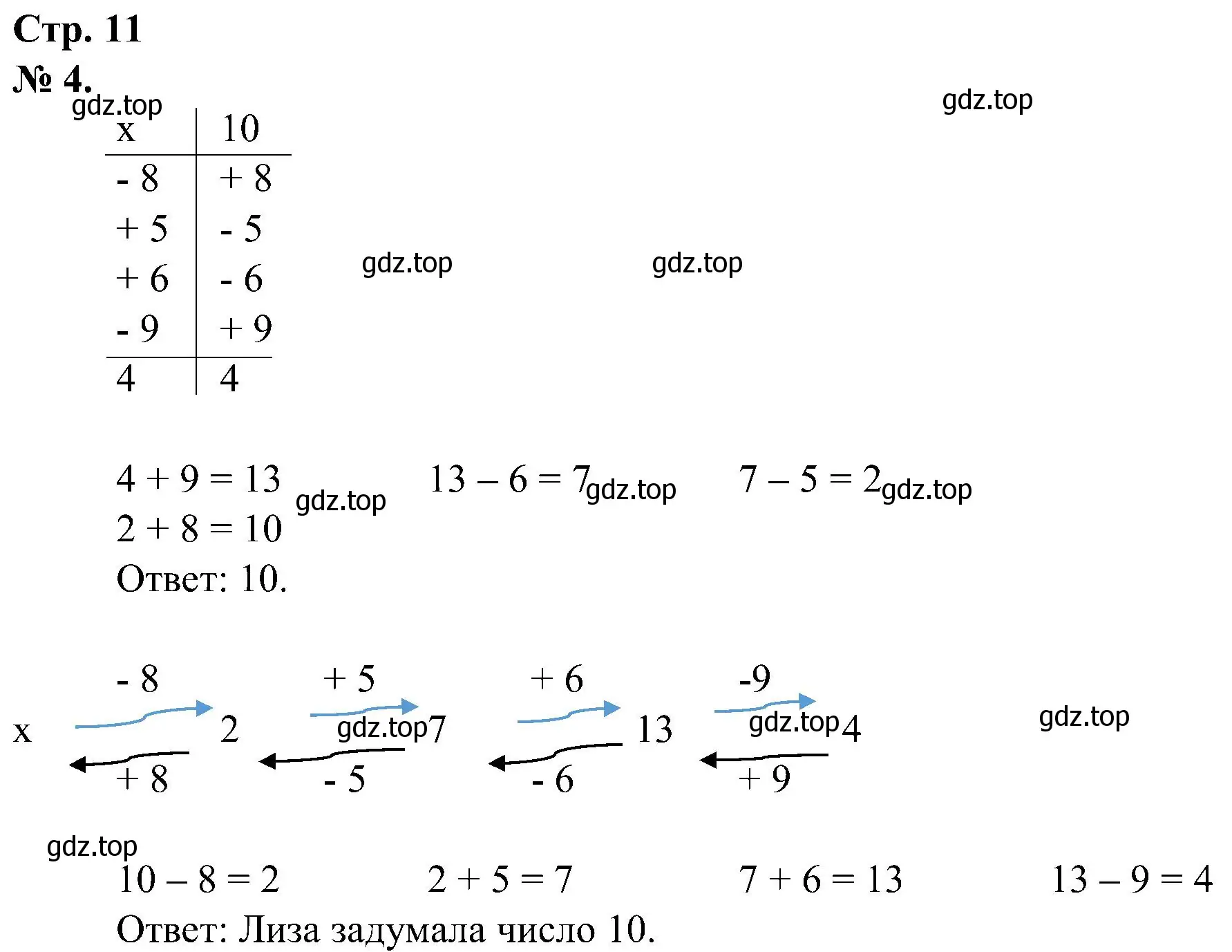 Решение номер 4 (страница 11) гдз по математике 2 класс Петерсон, рабочая тетрадь 2 часть