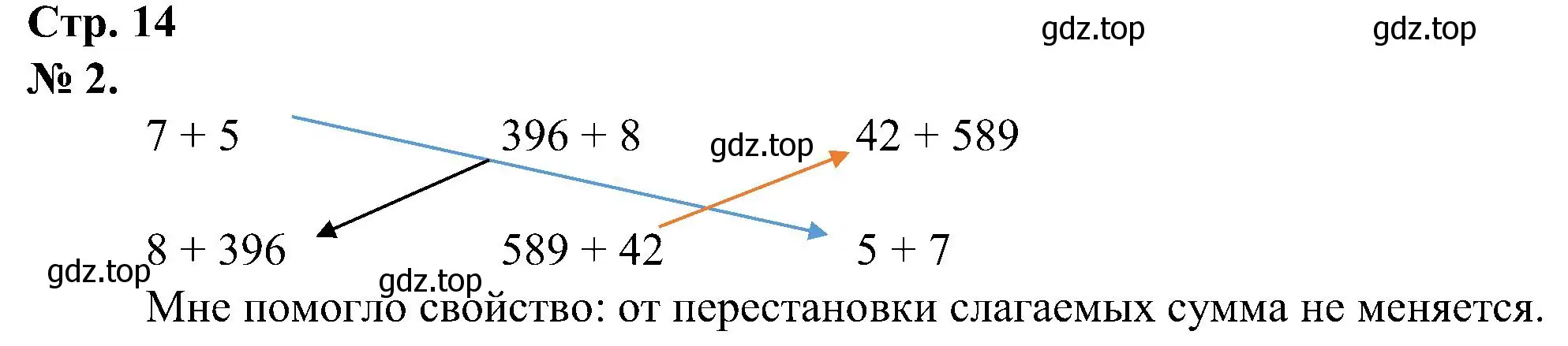 Решение номер 2 (страница 14) гдз по математике 2 класс Петерсон, рабочая тетрадь 2 часть