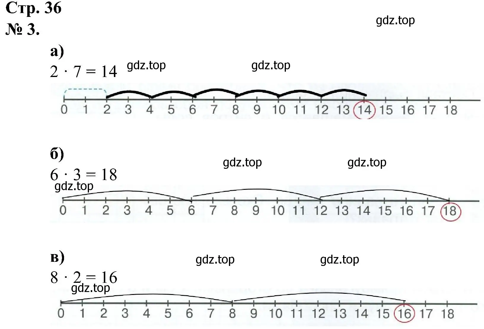 Решение номер 3 (страница 36) гдз по математике 2 класс Петерсон, рабочая тетрадь 2 часть