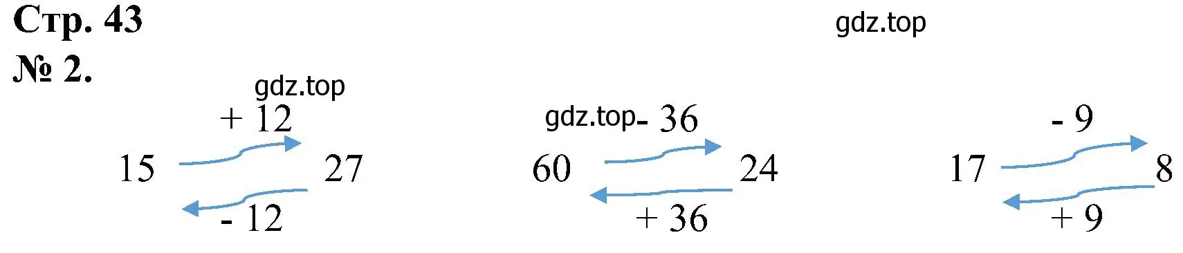 Решение номер 2 (страница 43) гдз по математике 2 класс Петерсон, рабочая тетрадь 2 часть