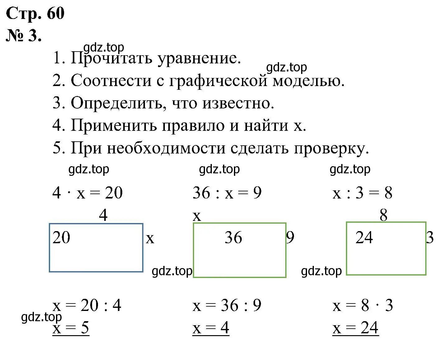 Решение номер 3 (страница 60) гдз по математике 2 класс Петерсон, рабочая тетрадь 2 часть