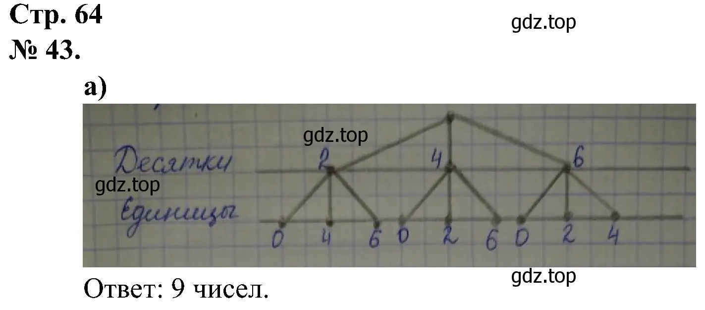 Решение номер 43 (страница 64) гдз по математике 2 класс Петерсон, рабочая тетрадь 3 часть