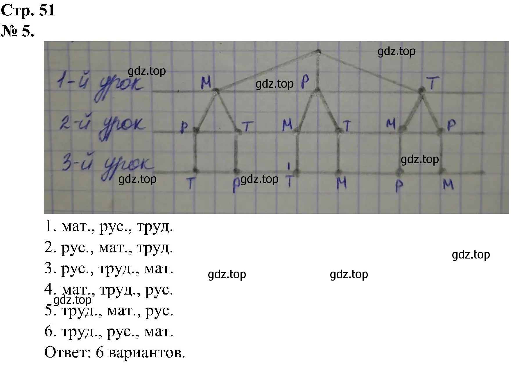 Решение номер 5 (страница 51) гдз по математике 2 класс Петерсон, рабочая тетрадь 3 часть