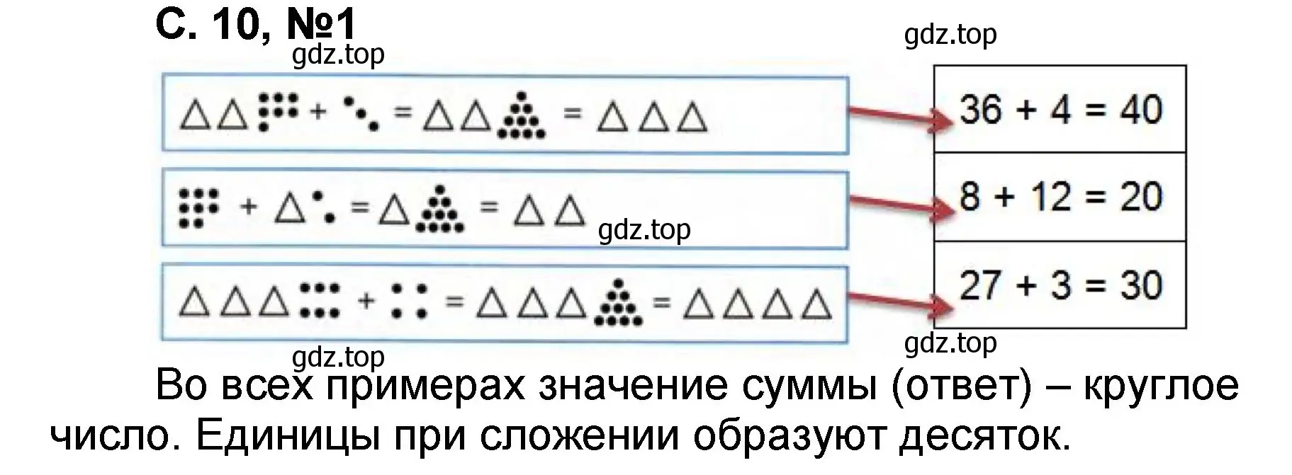 Решение номер 1 (страница 10) гдз по математике 2 класс Петерсон, учебник 1 часть