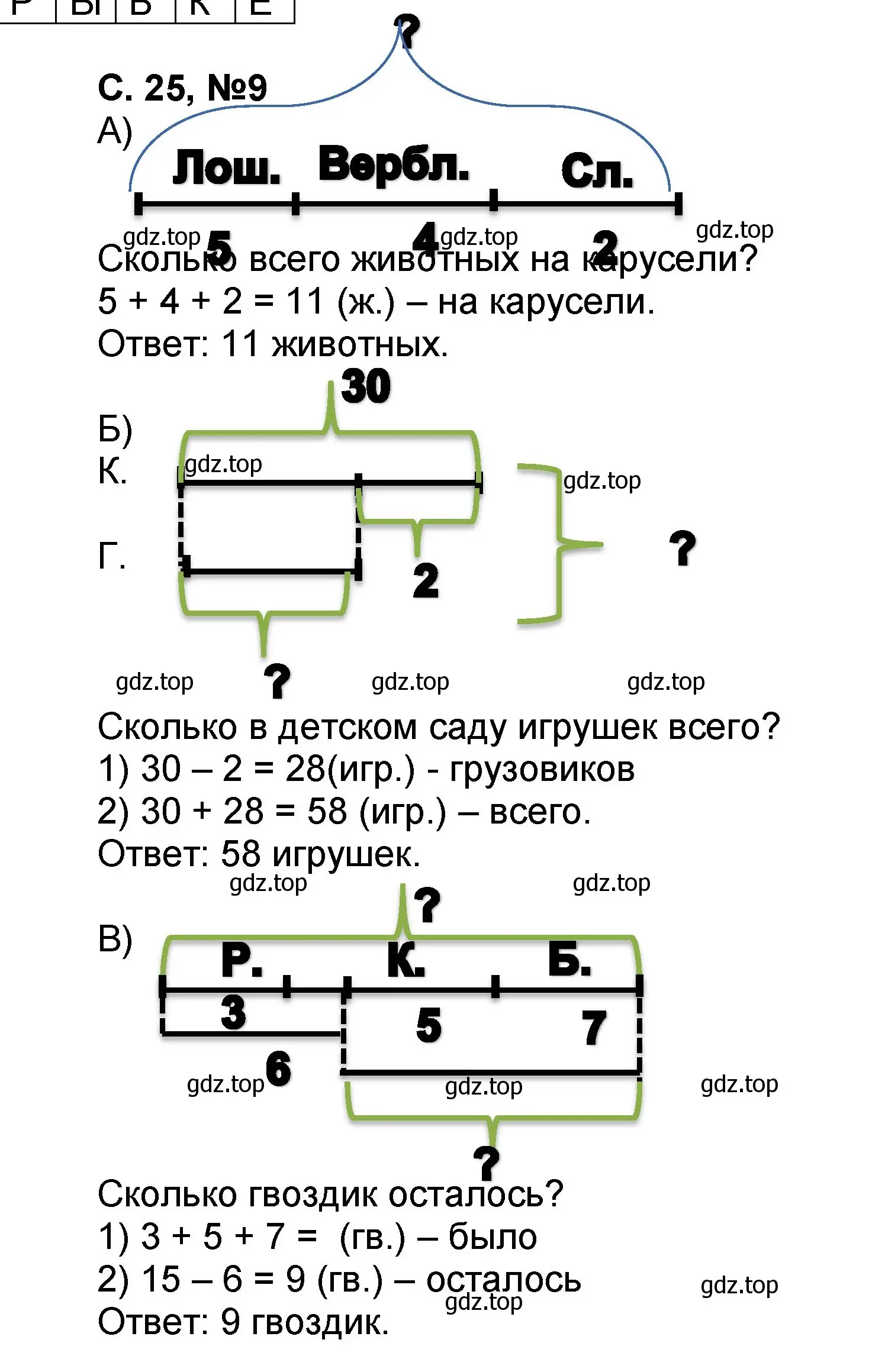 Решение номер 9 (страница 25) гдз по математике 2 класс Петерсон, учебник 1 часть