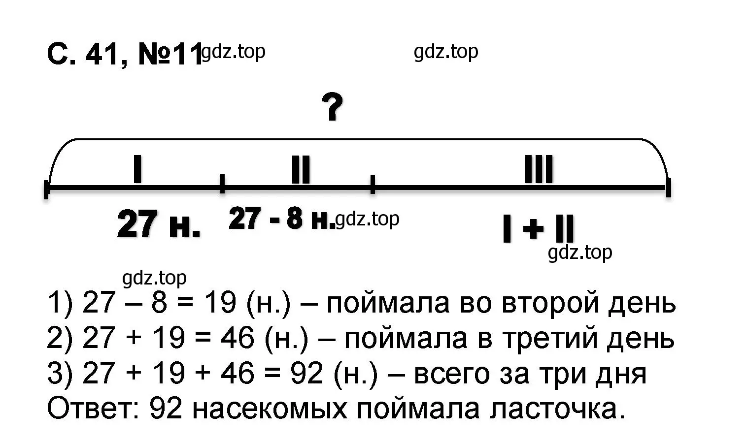 Решение номер 11 (страница 41) гдз по математике 2 класс Петерсон, учебник 1 часть