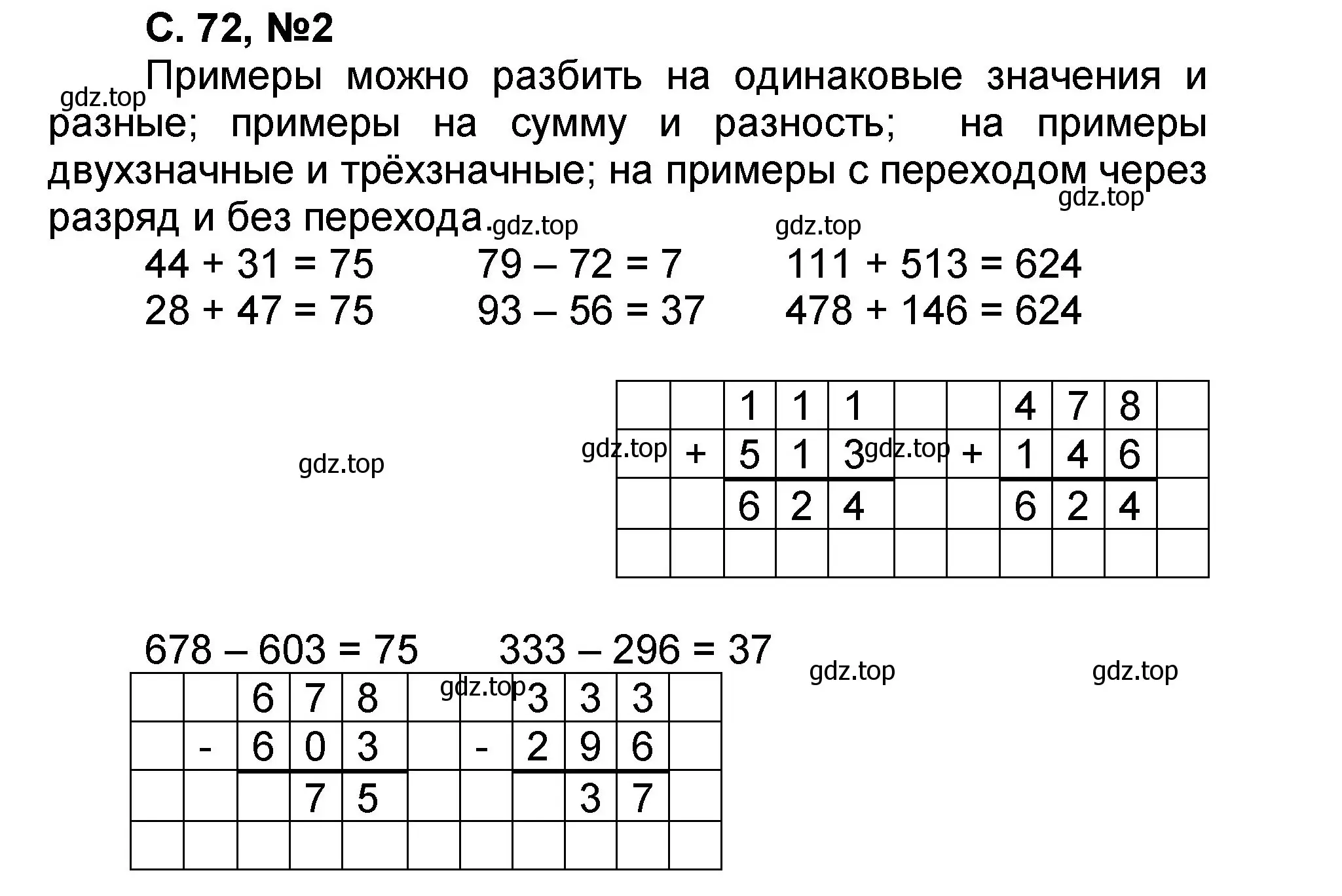 Решение номер 2 (страница 72) гдз по математике 2 класс Петерсон, учебник 1 часть