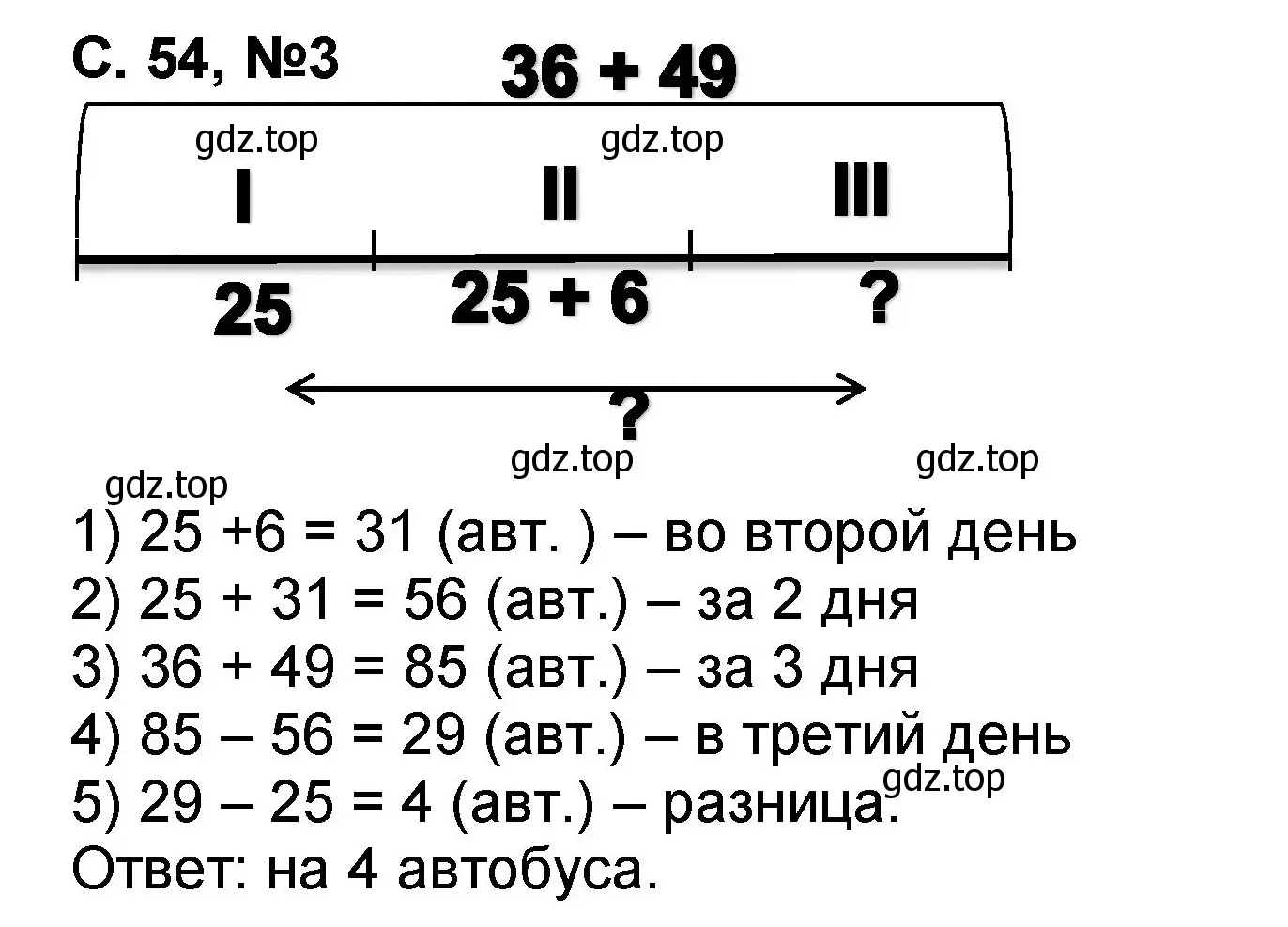 Решение номер 3 (страница 54) гдз по математике 2 класс Петерсон, учебник 2 часть