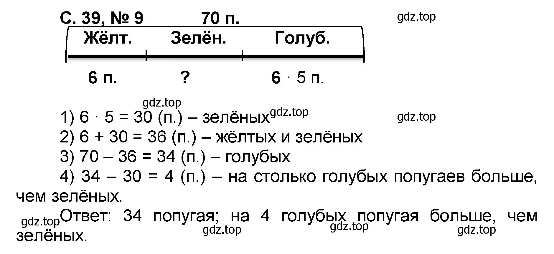 Решение номер 9 (страница 39) гдз по математике 2 класс Петерсон, учебник 3 часть