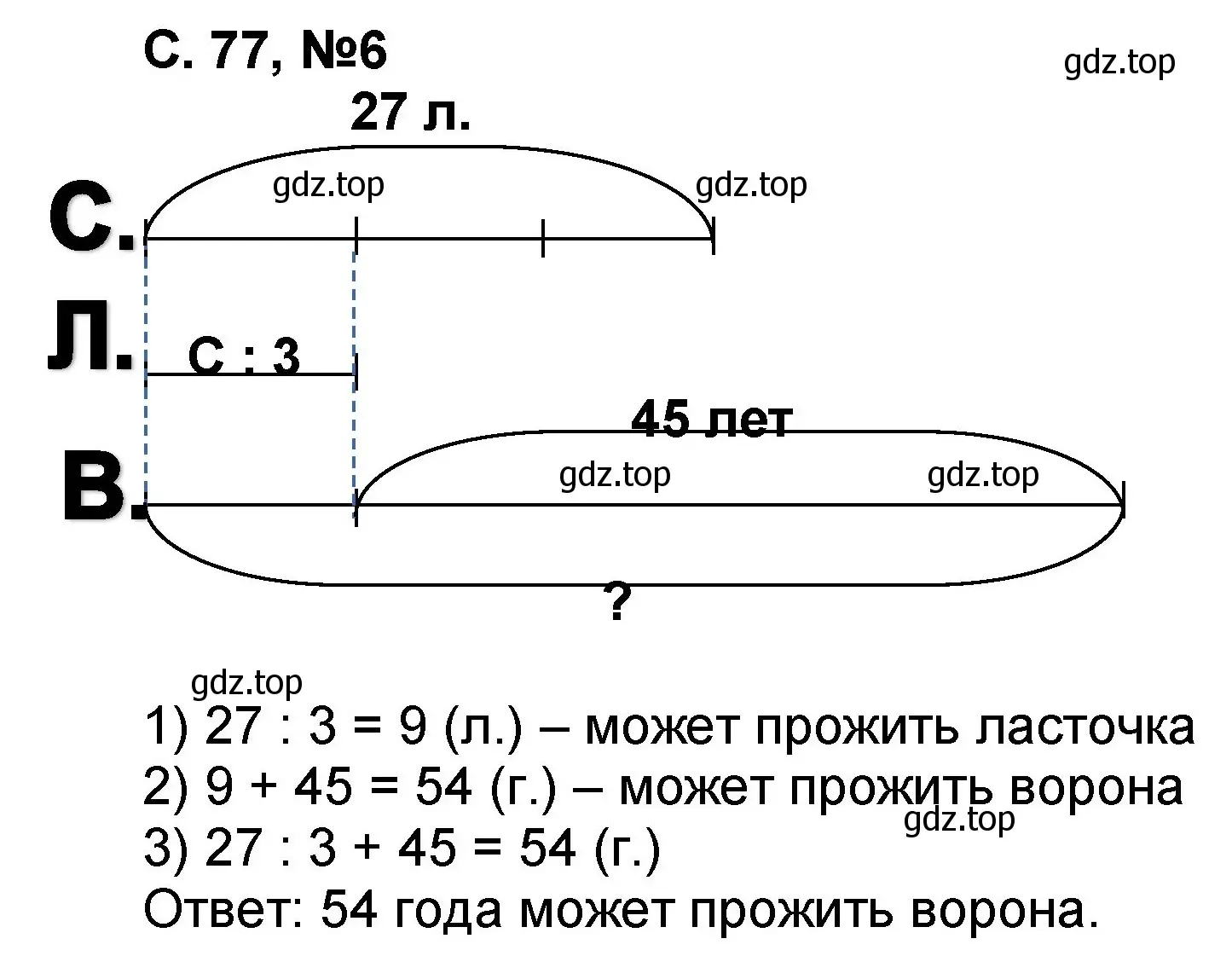 Решение номер 6 (страница 77) гдз по математике 2 класс Петерсон, учебник 3 часть