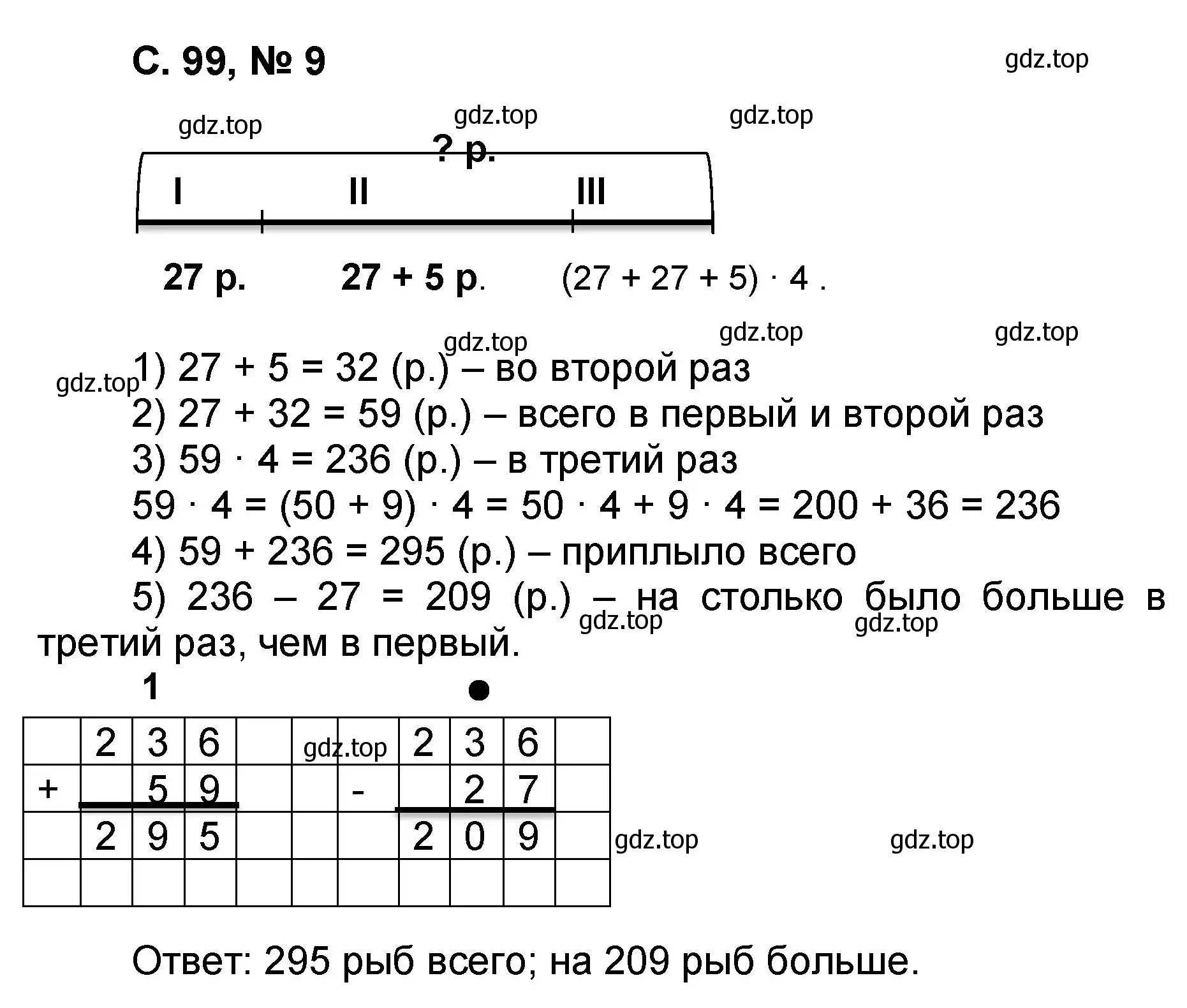 Решение номер 9 (страница 99) гдз по математике 2 класс Петерсон, учебник 3 часть