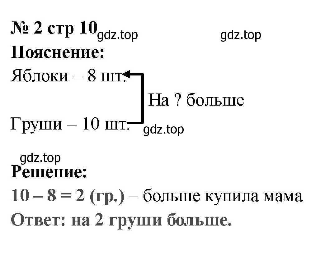 Решение номер 2 (страница 10) гдз по математике 2 класс Волкова, проверочные работы