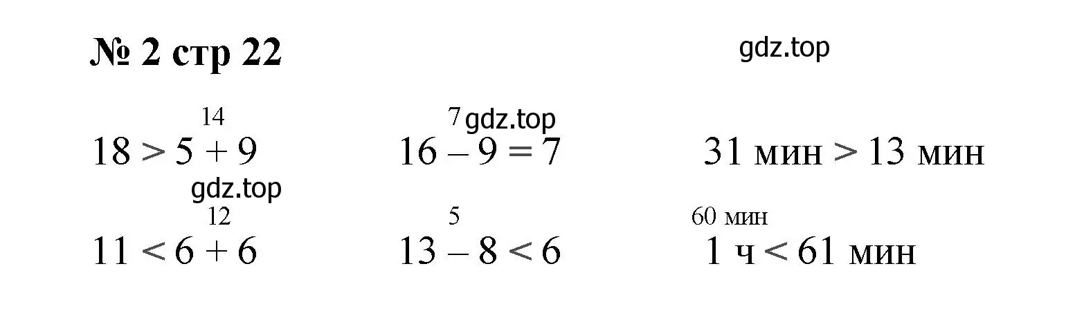 Решение номер 2 (страница 22) гдз по математике 2 класс Волкова, проверочные работы