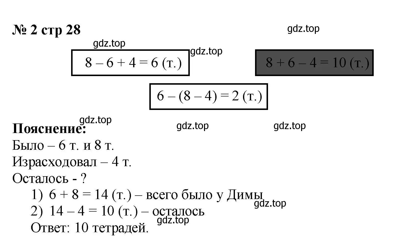 Решение номер 2 (страница 28) гдз по математике 2 класс Волкова, проверочные работы