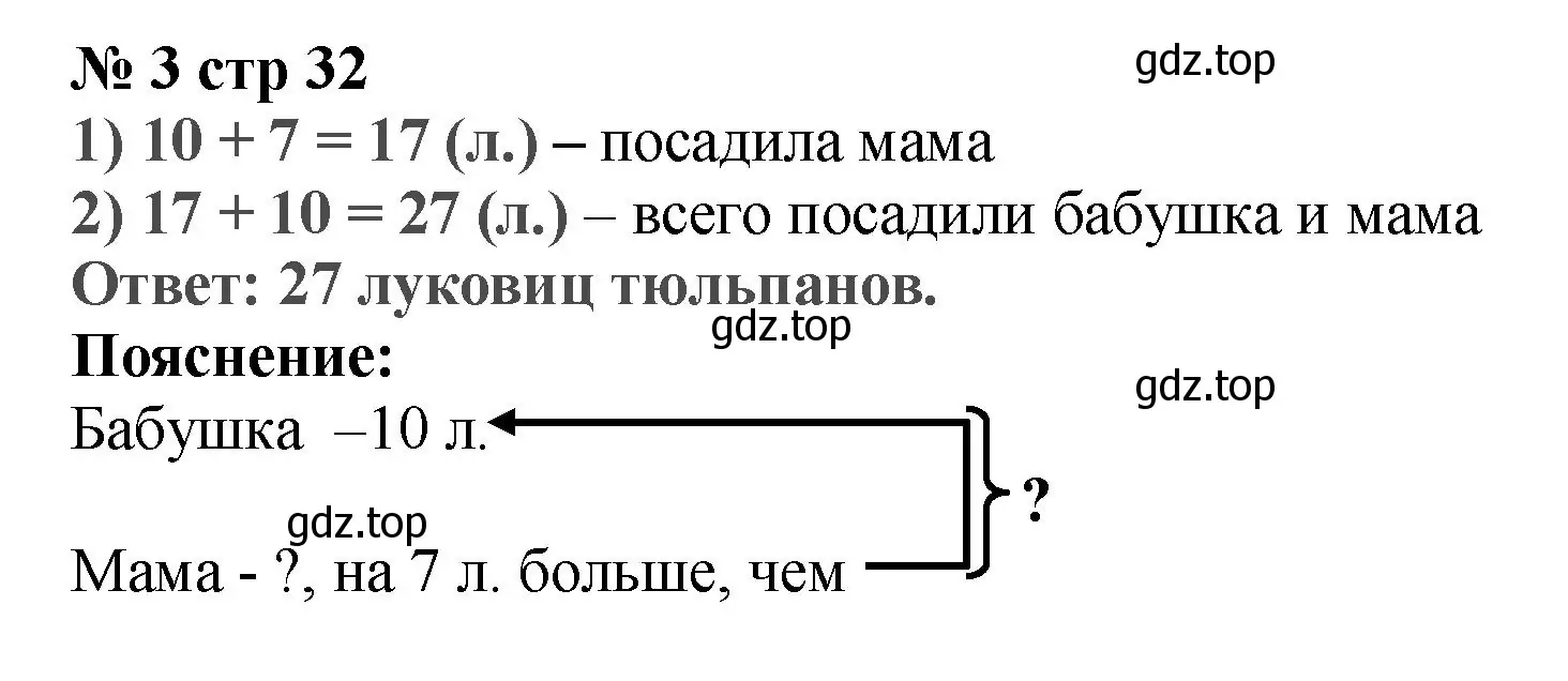 Решение номер 3 (страница 32) гдз по математике 2 класс Волкова, проверочные работы