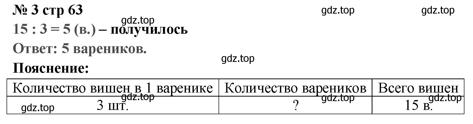 Решение номер 3 (страница 63) гдз по математике 2 класс Волкова, проверочные работы