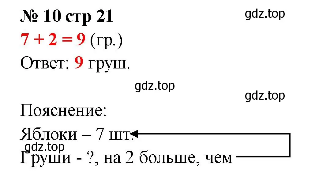 Решение номер 10 (страница 21) гдз по математике 2 класс Волкова, тетрадь учебных достижений