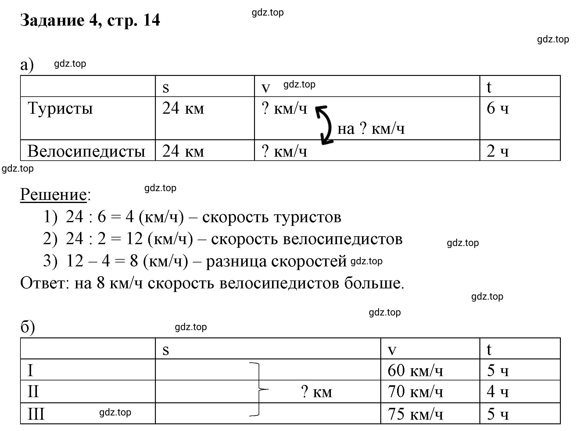 Решение номер 4 (страница 14) гдз по математике 3 класс Петерсон, рабочая тетрадь 3 часть