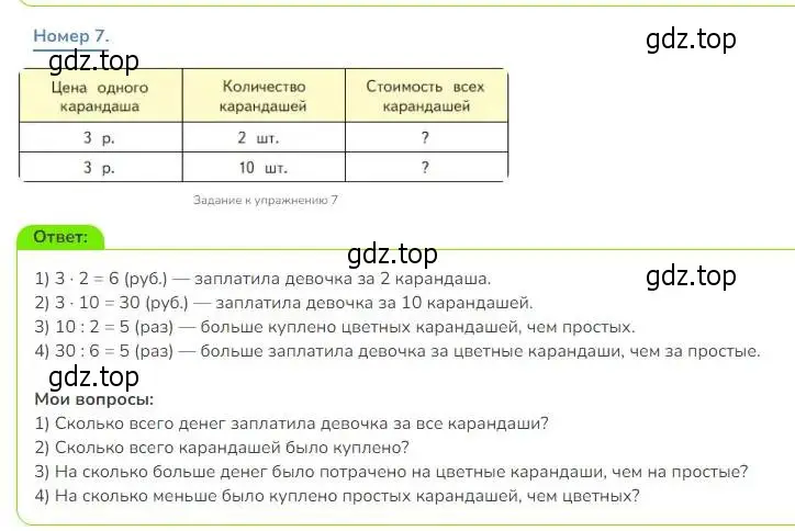 Решение номер 7 (страница 120) гдз по математике 3 класс Дорофеев, Миракова, учебник 1 часть