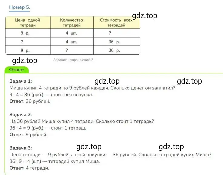 Решение номер 5 (страница 89) гдз по математике 3 класс Дорофеев, Миракова, учебник 1 часть