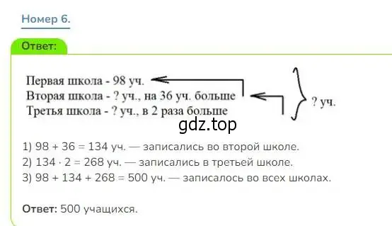 Решение номер 6 (страница 113) гдз по математике 3 класс Дорофеев, Миракова, учебник 2 часть