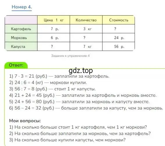 Решение номер 4 (страница 8) гдз по математике 3 класс Дорофеев, Миракова, учебник 2 часть