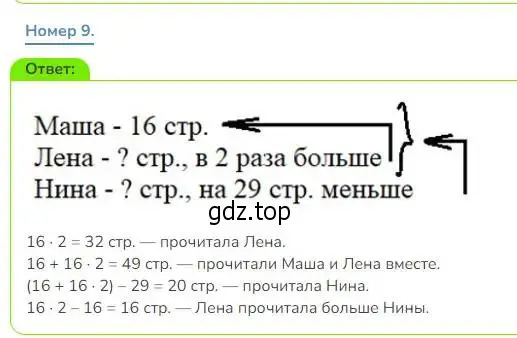 Решение номер 9 (страница 84) гдз по математике 3 класс Дорофеев, Миракова, учебник 2 часть