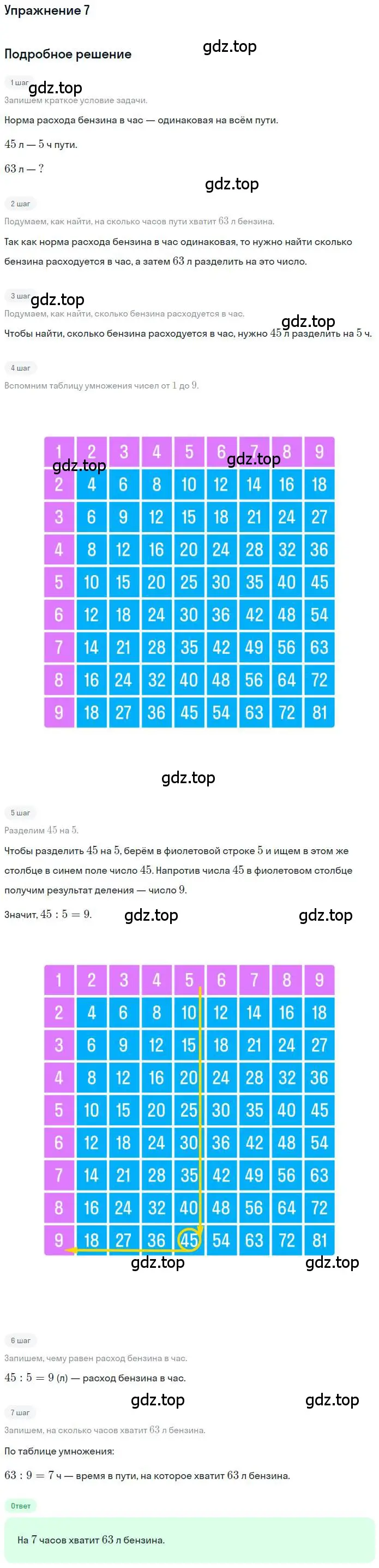 Решение 3. номер 7 (страница 37) гдз по математике 3 класс Дорофеев, Миракова, учебник 2 часть