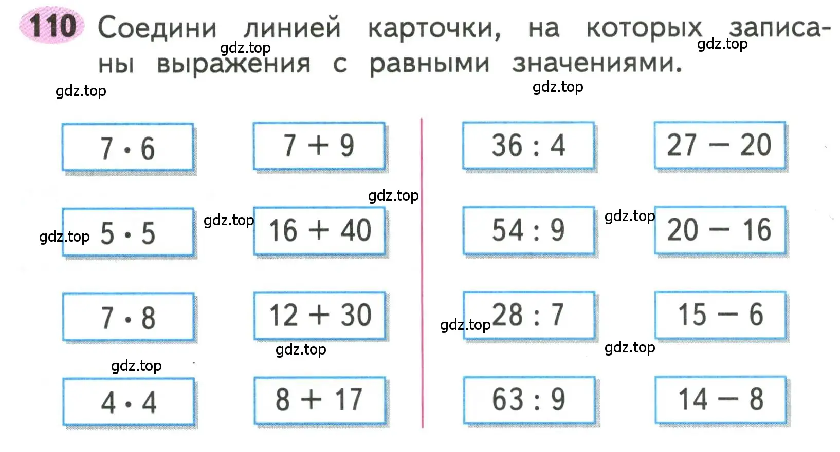 Условие номера 110 (страница 54) гдз по математике 3 класс Моро, Волкова, рабочая тетрадь 1 часть