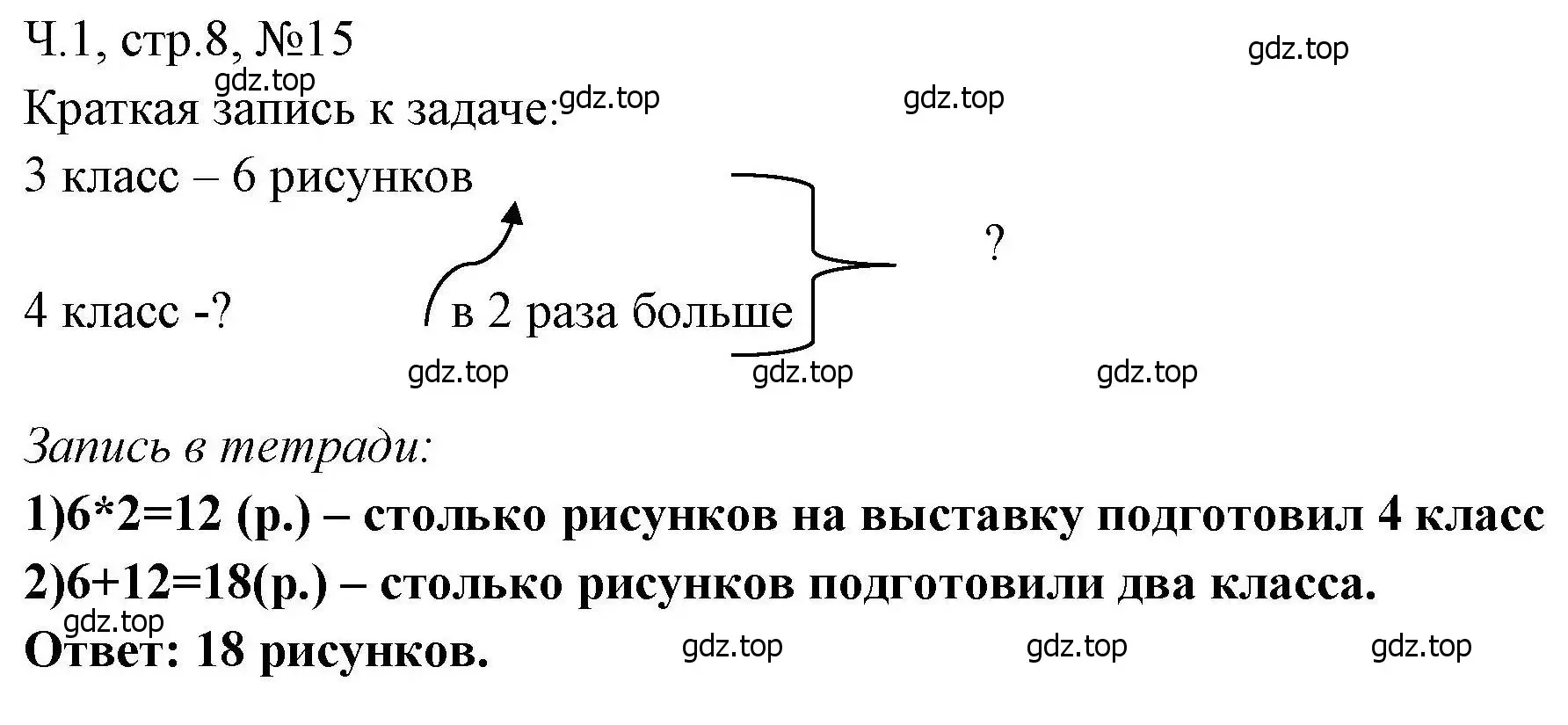 Решение номера 15 (страница 8) гдз по математике 3 класс Моро, Волкова, рабочая тетрадь 1 часть