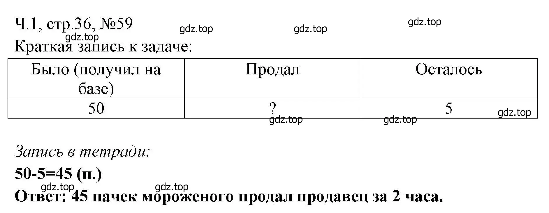 Решение номера 59 (страница 36) гдз по математике 3 класс Моро, Волкова, рабочая тетрадь 1 часть