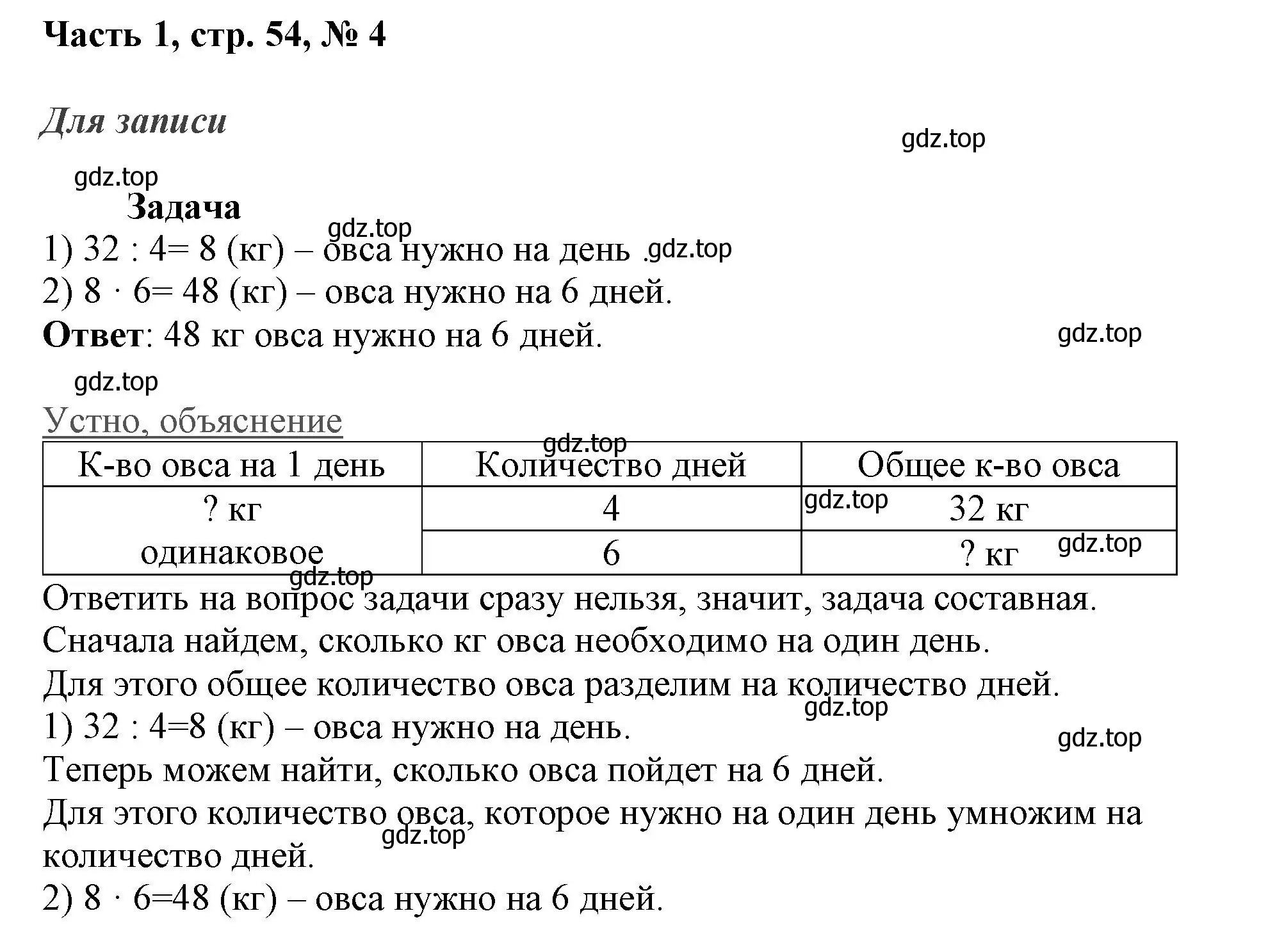 Решение номер 4 (страница 54) гдз по математике 3 класс Моро, Бантова, учебник 1 часть