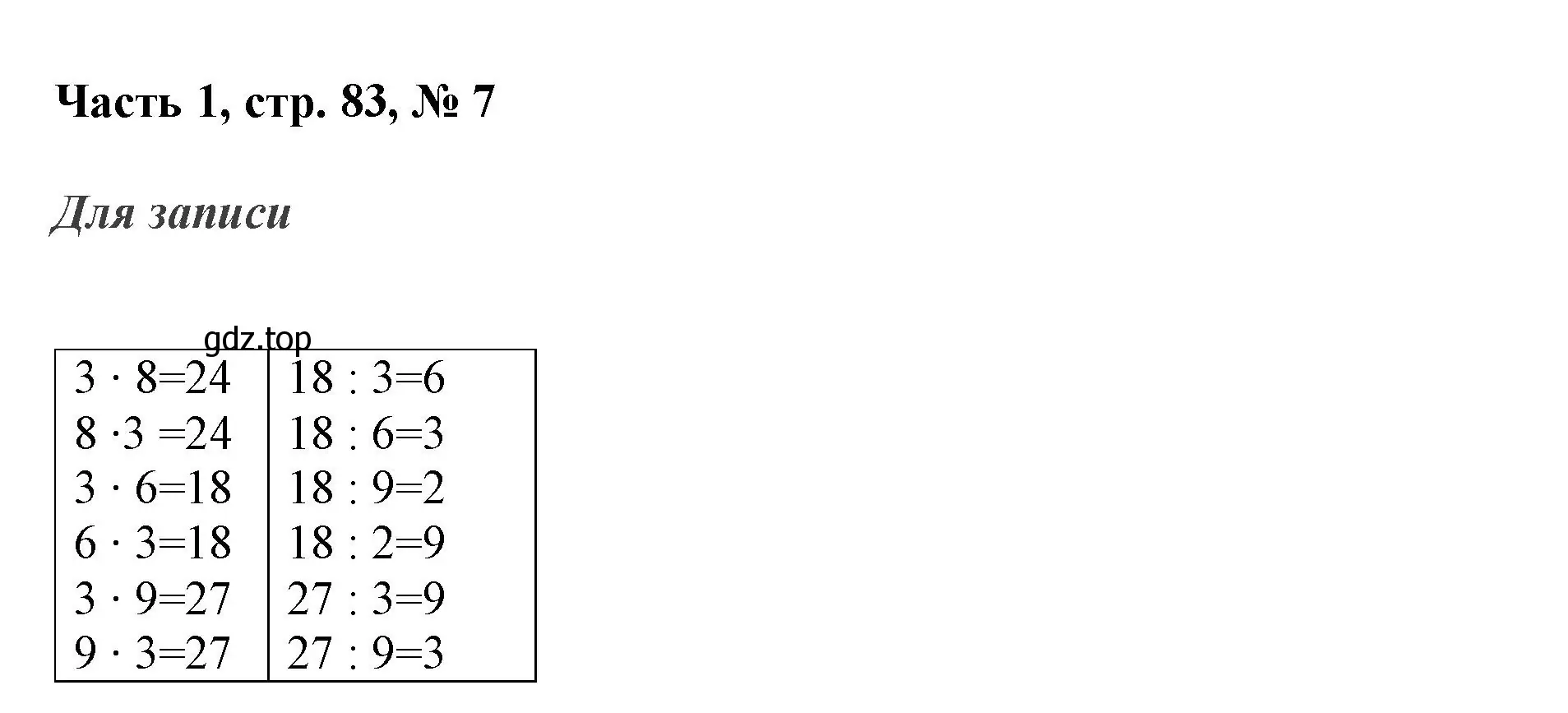 Решение номер 7 (страница 83) гдз по математике 3 класс Моро, Бантова, учебник 1 часть