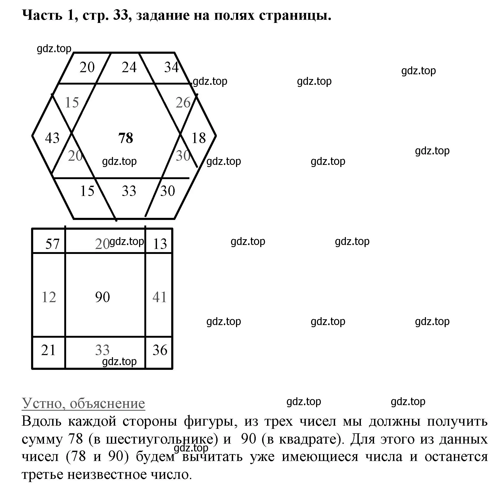 Решение номер Задание на полях (страница 33) гдз по математике 3 класс Моро, Бантова, учебник 1 часть
