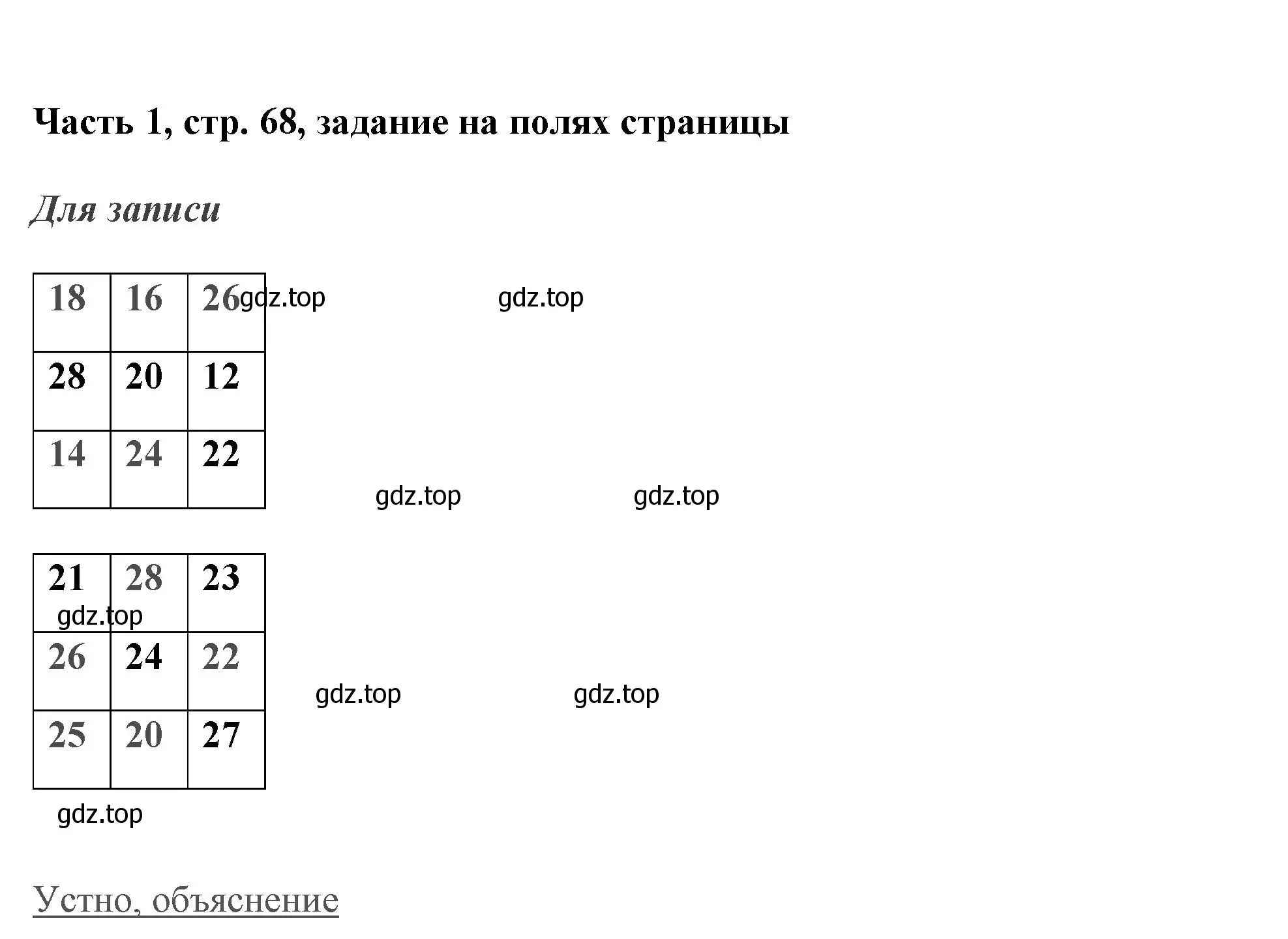 Решение номер Задание на полях (страница 68) гдз по математике 3 класс Моро, Бантова, учебник 1 часть