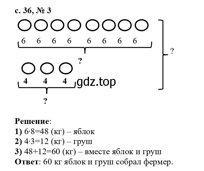 Решение номер 3 (страница 36) гдз по математике 3 класс Волкова, проверочные работы