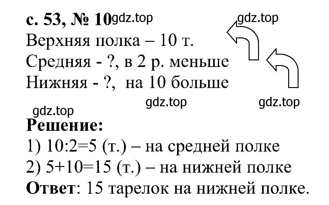 Решение номер 10 (страница 53) гдз по математике 3 класс Волкова, тетрадь учебных достижений