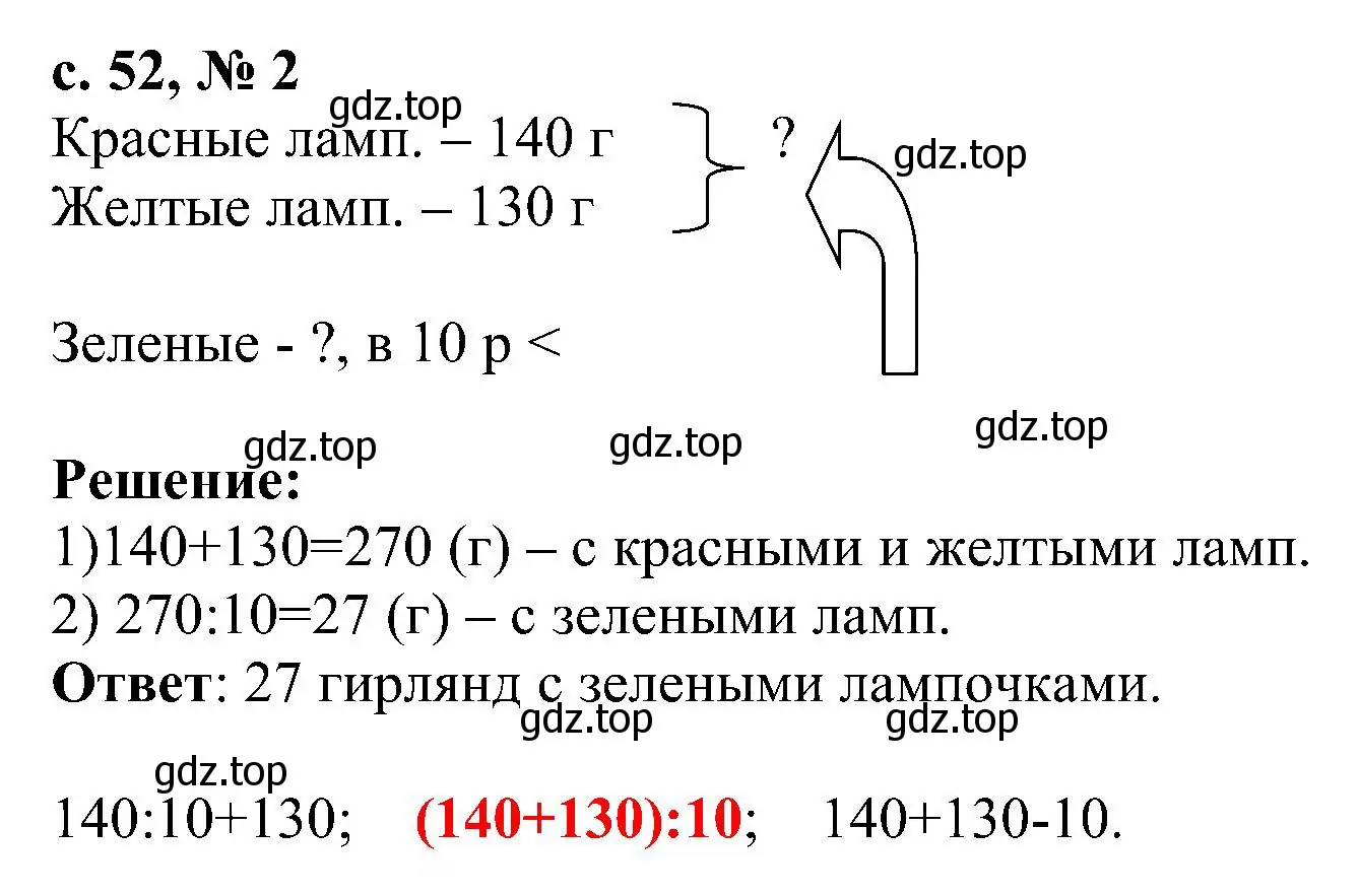 Решение номер 2 (страница 52) гдз по математике 3 класс Волкова, тетрадь учебных достижений