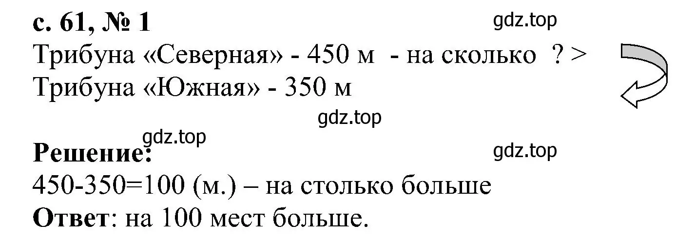 Решение номер 1 (страница 61) гдз по математике 3 класс Волкова, тетрадь учебных достижений