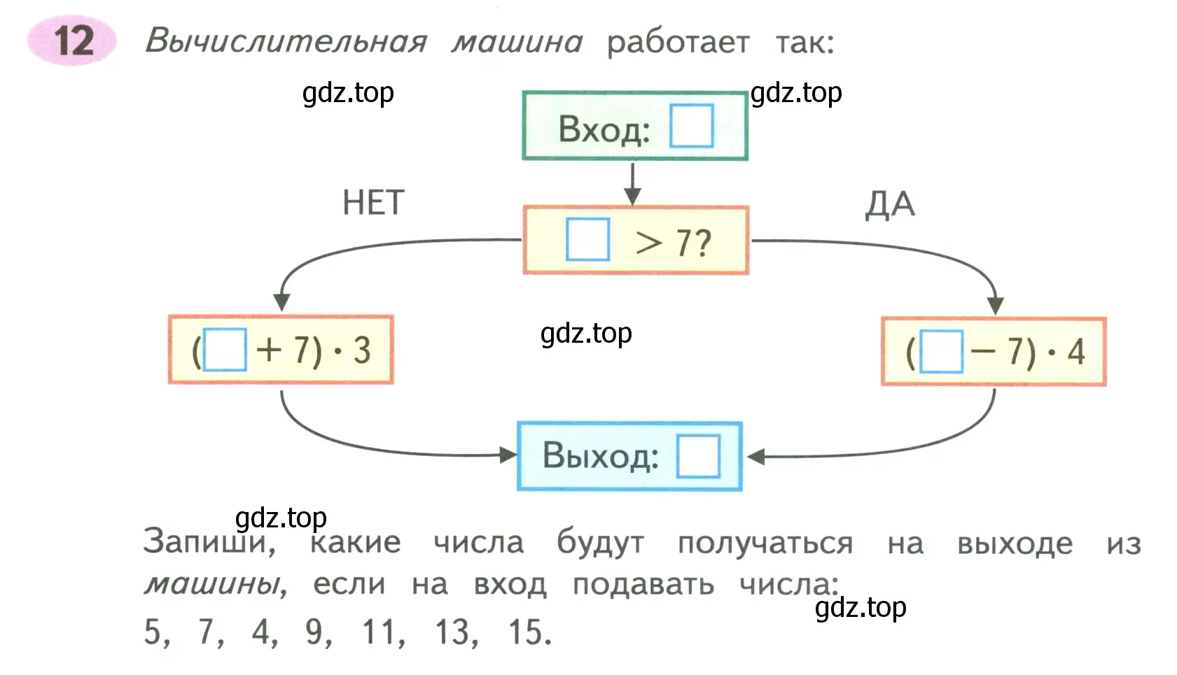 Условие номер 12 (страница 19) гдз по математике 4 класс Волкова, рабочая тетрадь 1 часть