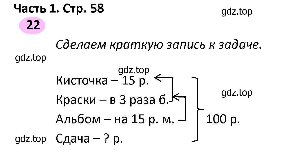 Решение номер 22 (страница 58) гдз по математике 4 класс Волкова, рабочая тетрадь 1 часть