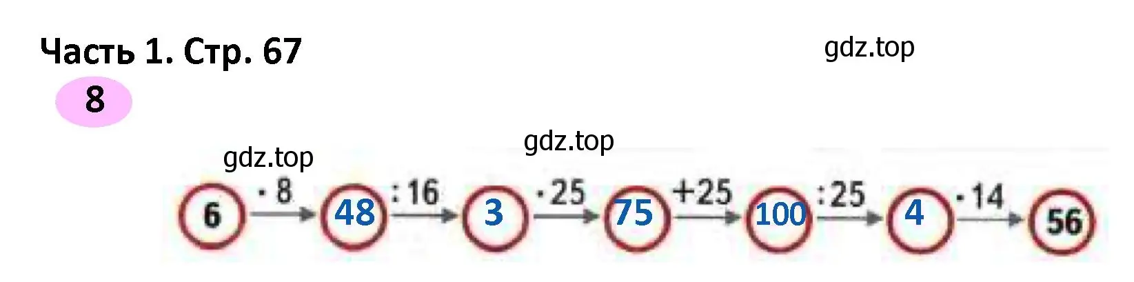 Решение номер 8 (страница 67) гдз по математике 4 класс Волкова, рабочая тетрадь 1 часть