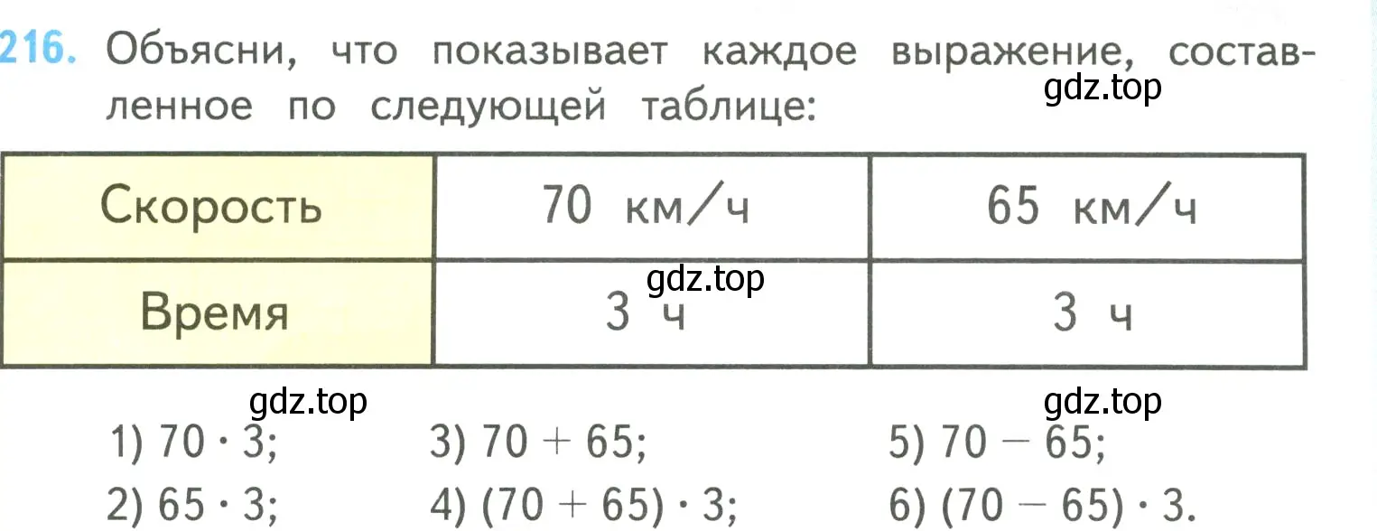 Условие номер 216 (страница 53) гдз по математике 4 класс Моро, Бантова, учебник 2 часть