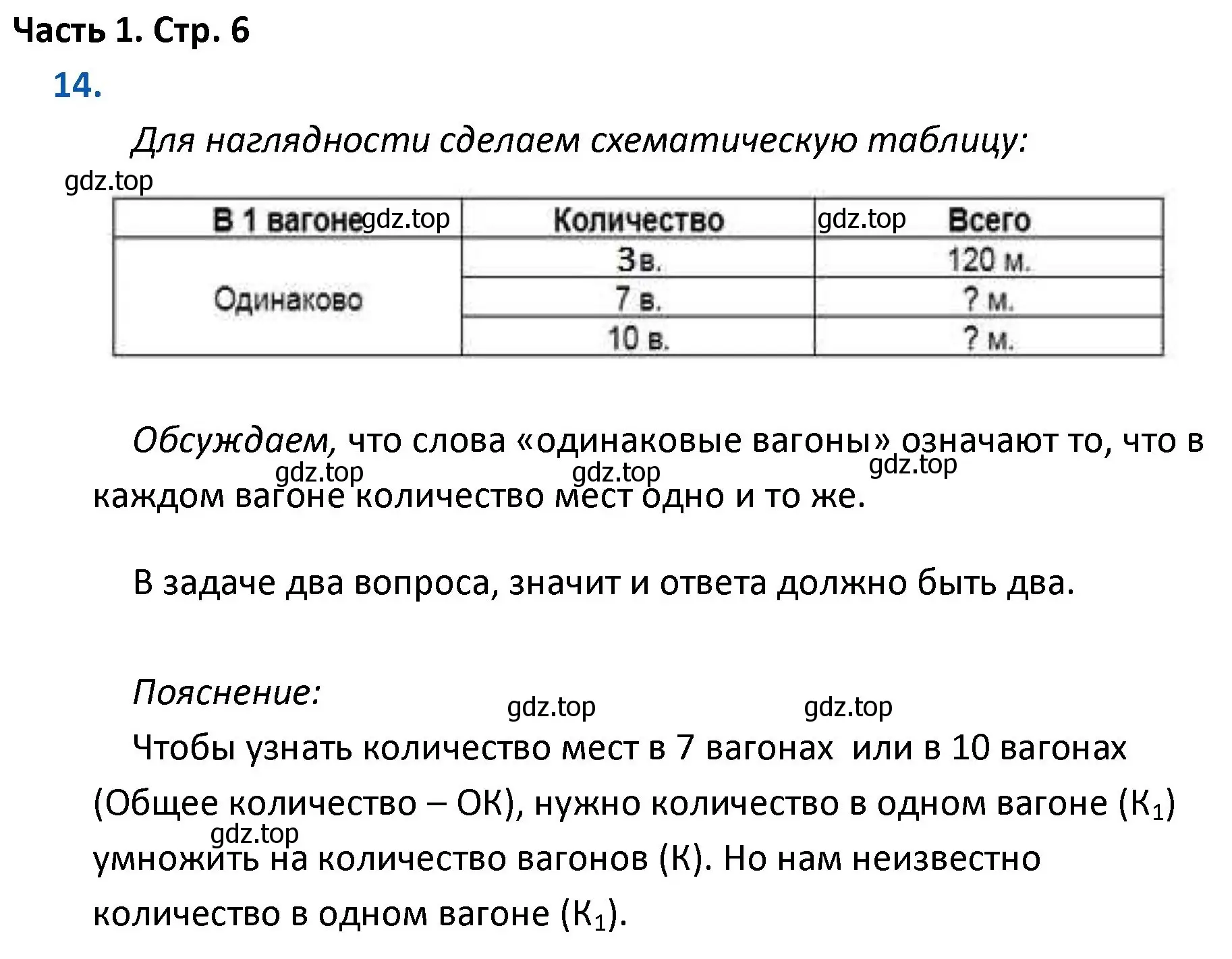 Решение номер 14 (страница 6) гдз по математике 4 класс Моро, Бантова, учебник 1 часть