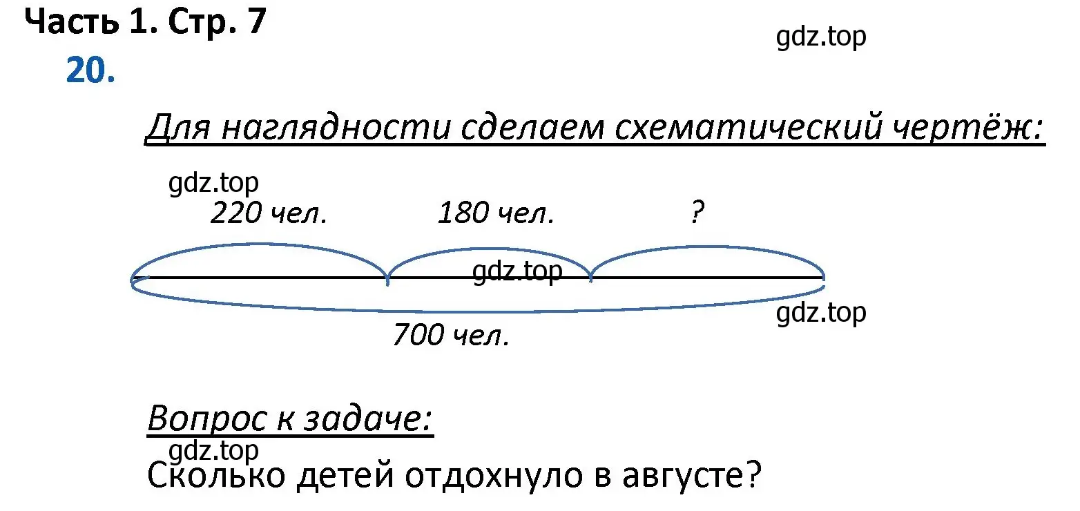 Решение номер 20 (страница 7) гдз по математике 4 класс Моро, Бантова, учебник 1 часть