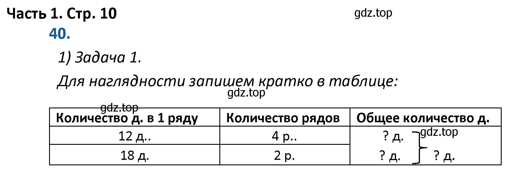 Решение номер 40 (страница 10) гдз по математике 4 класс Моро, Бантова, учебник 1 часть