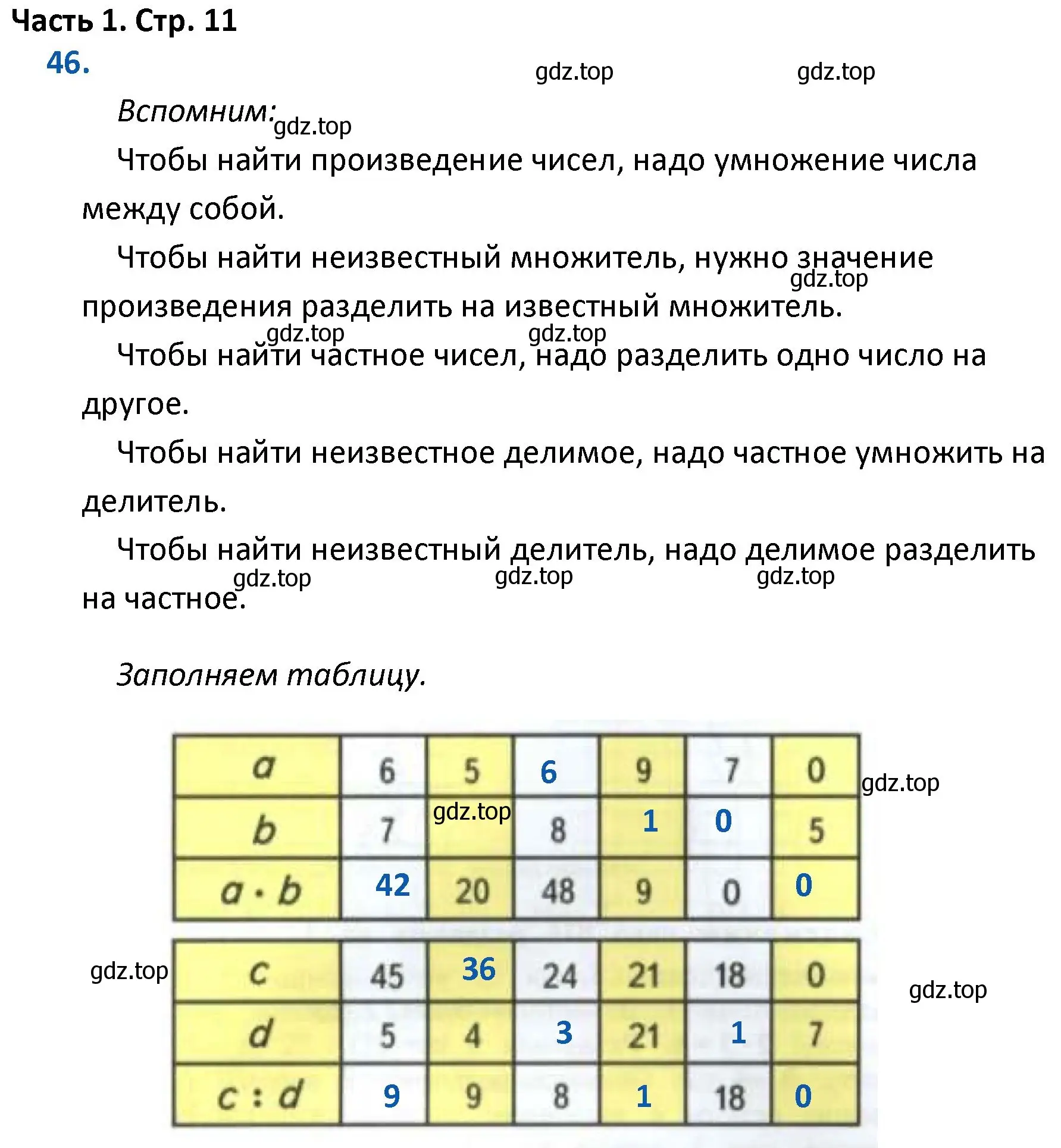 Решение номер 46 (страница 11) гдз по математике 4 класс Моро, Бантова, учебник 1 часть