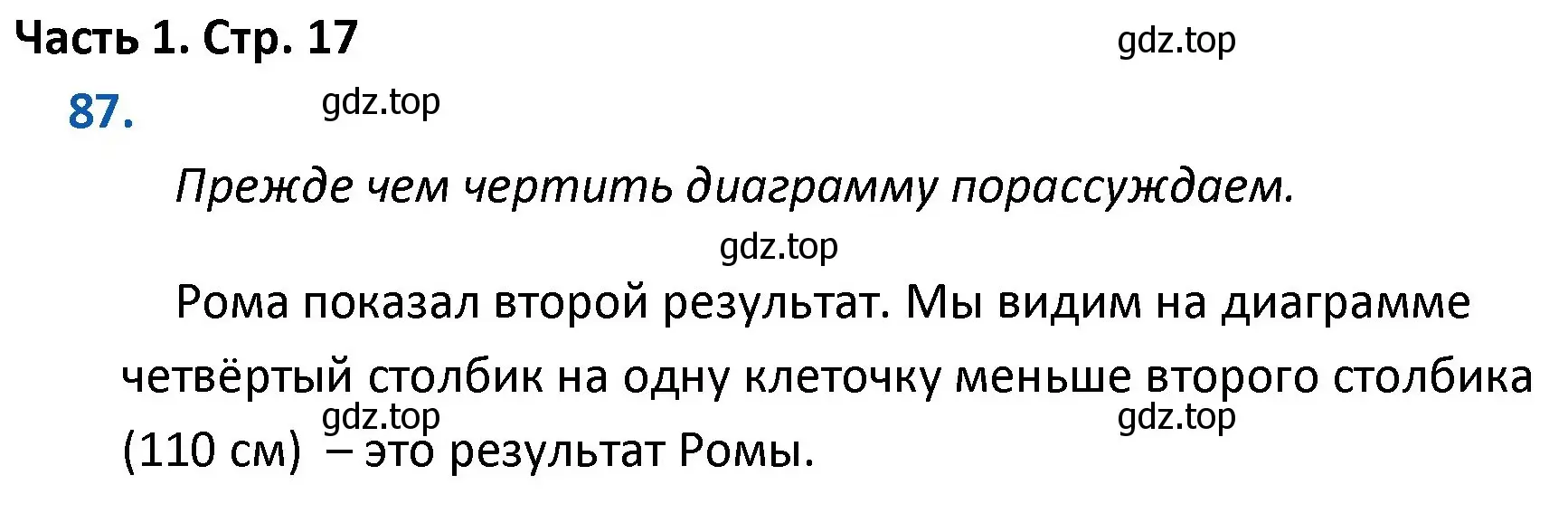 Решение номер 87 (страница 17) гдз по математике 4 класс Моро, Бантова, учебник 1 часть