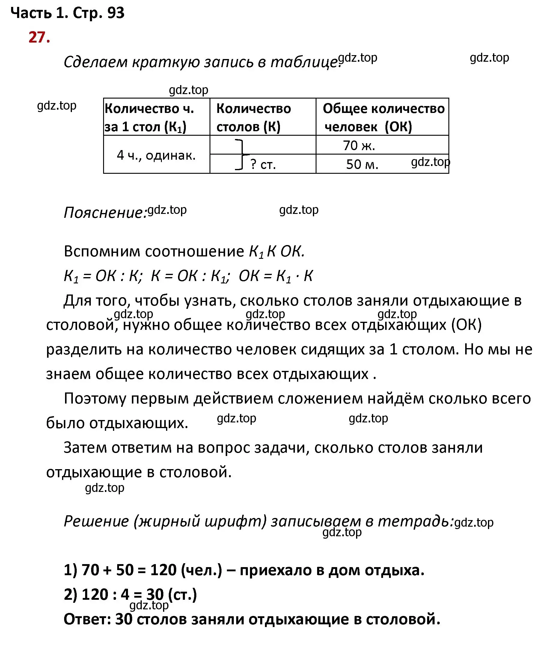 Решение номер 27 (страница 93) гдз по математике 4 класс Моро, Бантова, учебник 1 часть